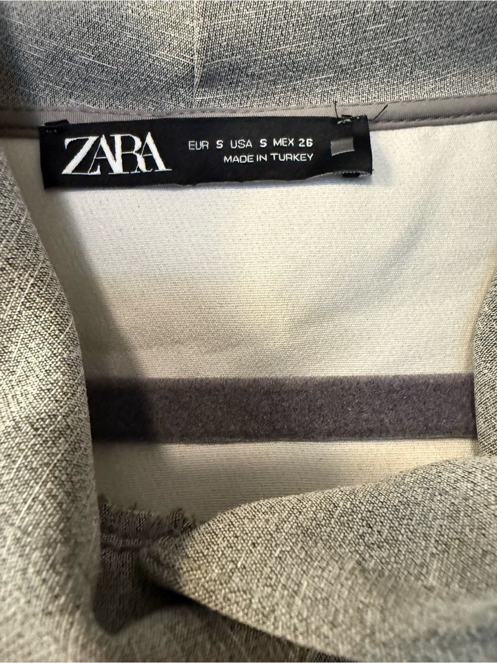 ZARA Oversized Hoodie Gray Size Small Soft Minimalist Streetwear Pullover - Picture 8 of 8